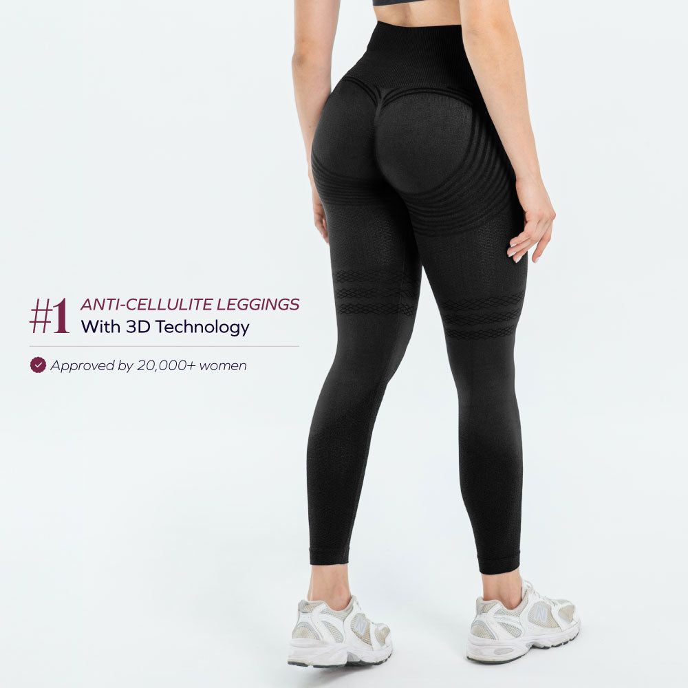 3D Anti-Cellulite Leggings | Black