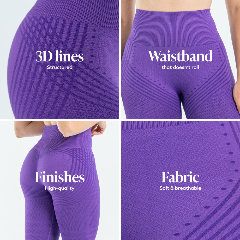 3D Leggings | Royal Purple