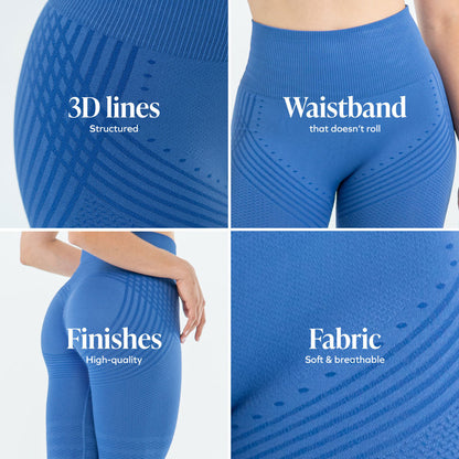 3D Leggings | Sky Blue
