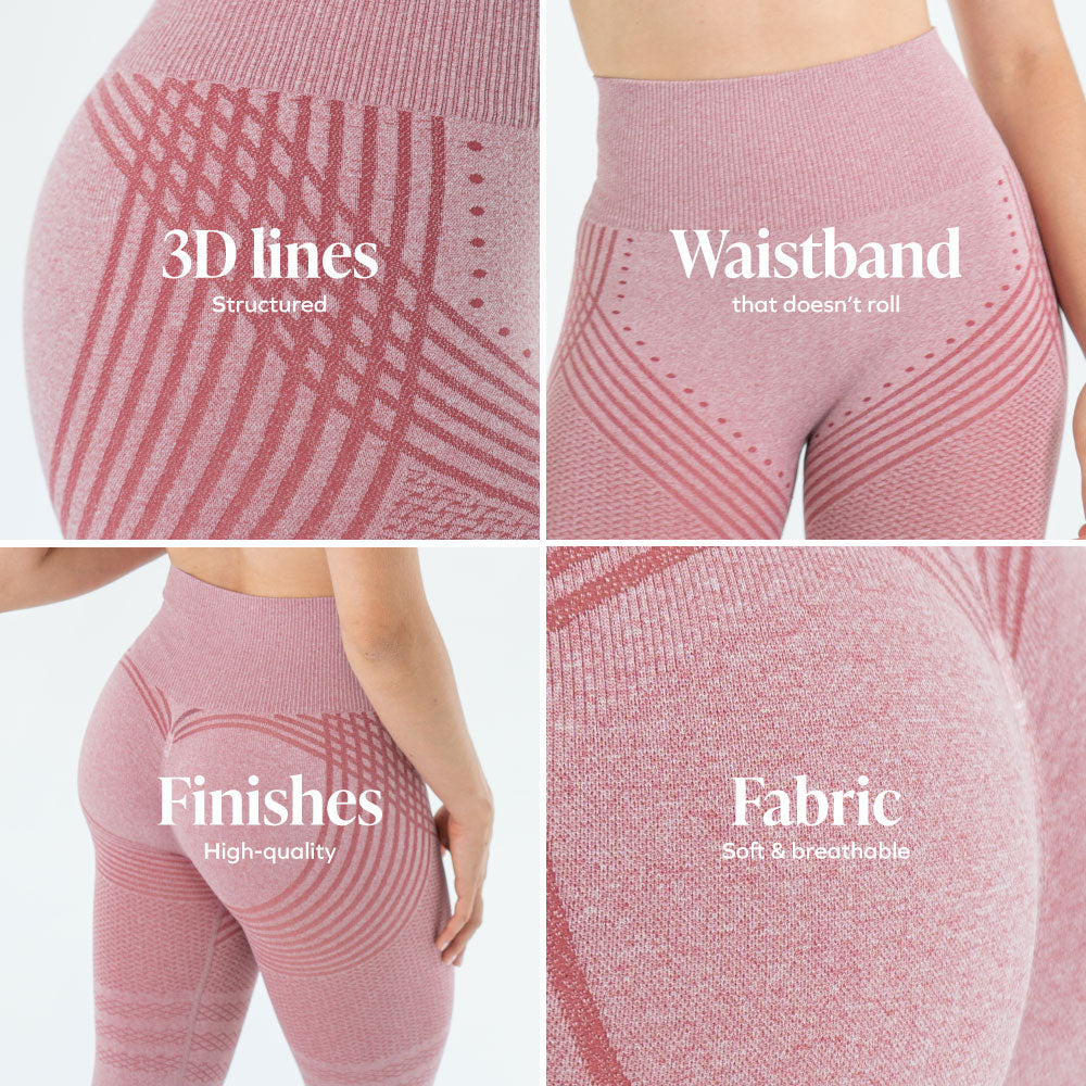 3D Leggings | Blush Pink