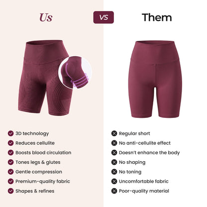 3D Shorts | Wine Red