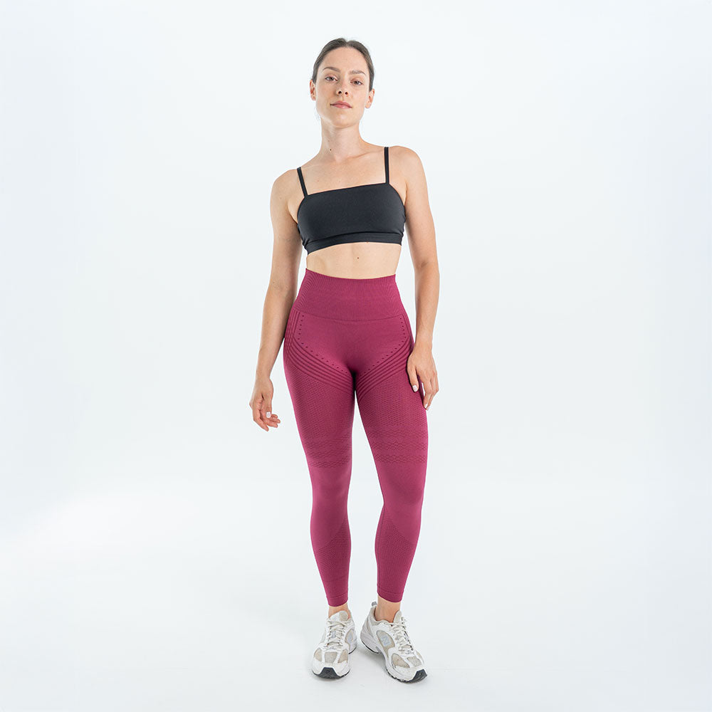 3D Leggings | Wine Red