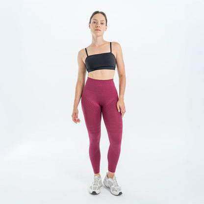 3D Leggings | Wine Red