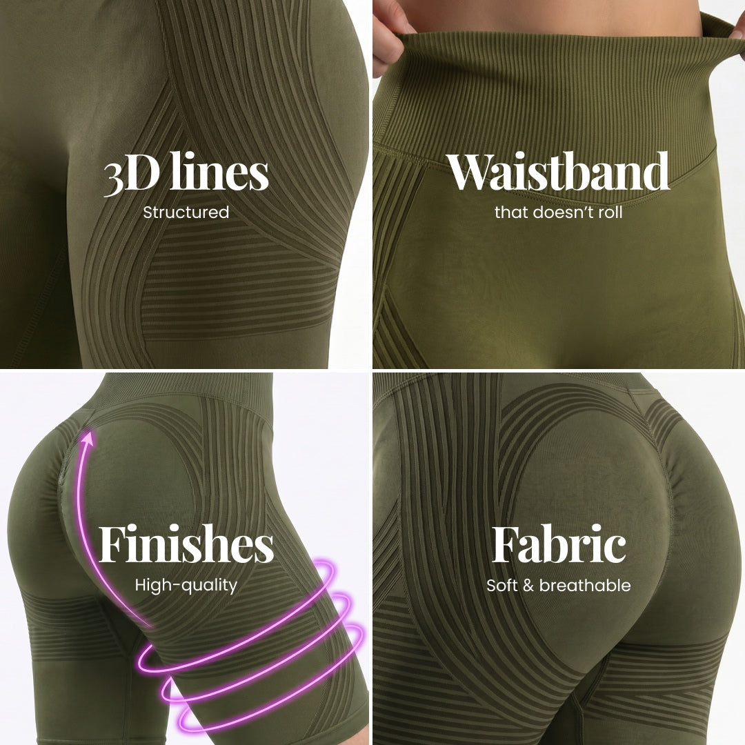 3D Shorts | Olive Green