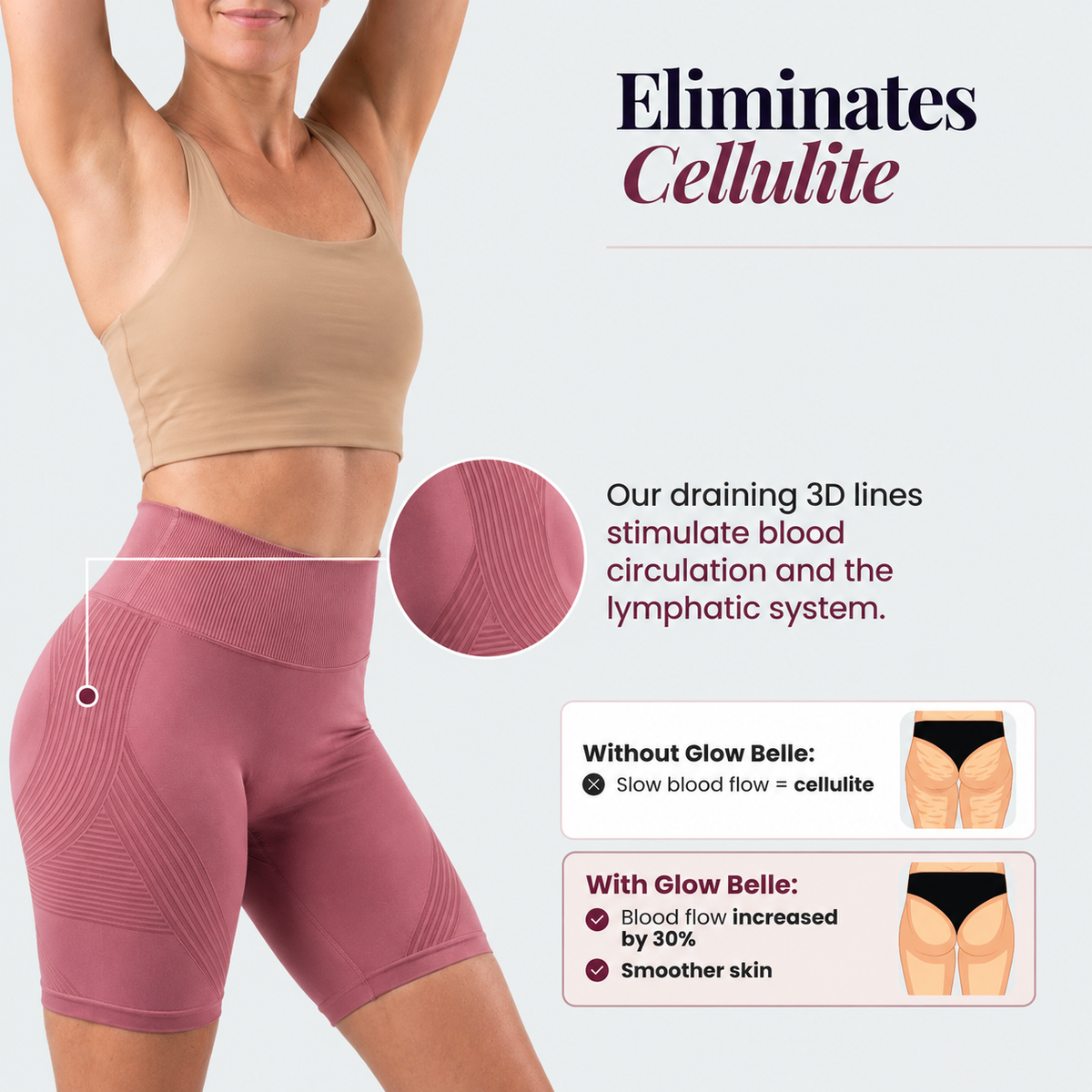 3D Shorts | Dusty Pink