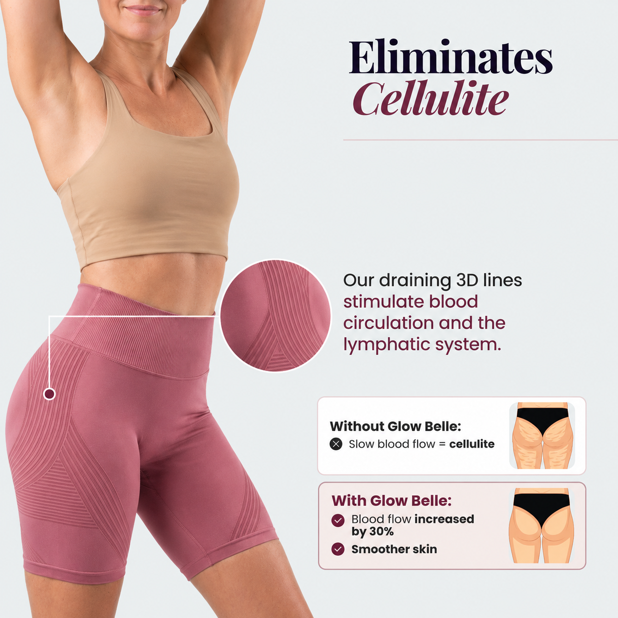 3D Shorts | Dusty Pink