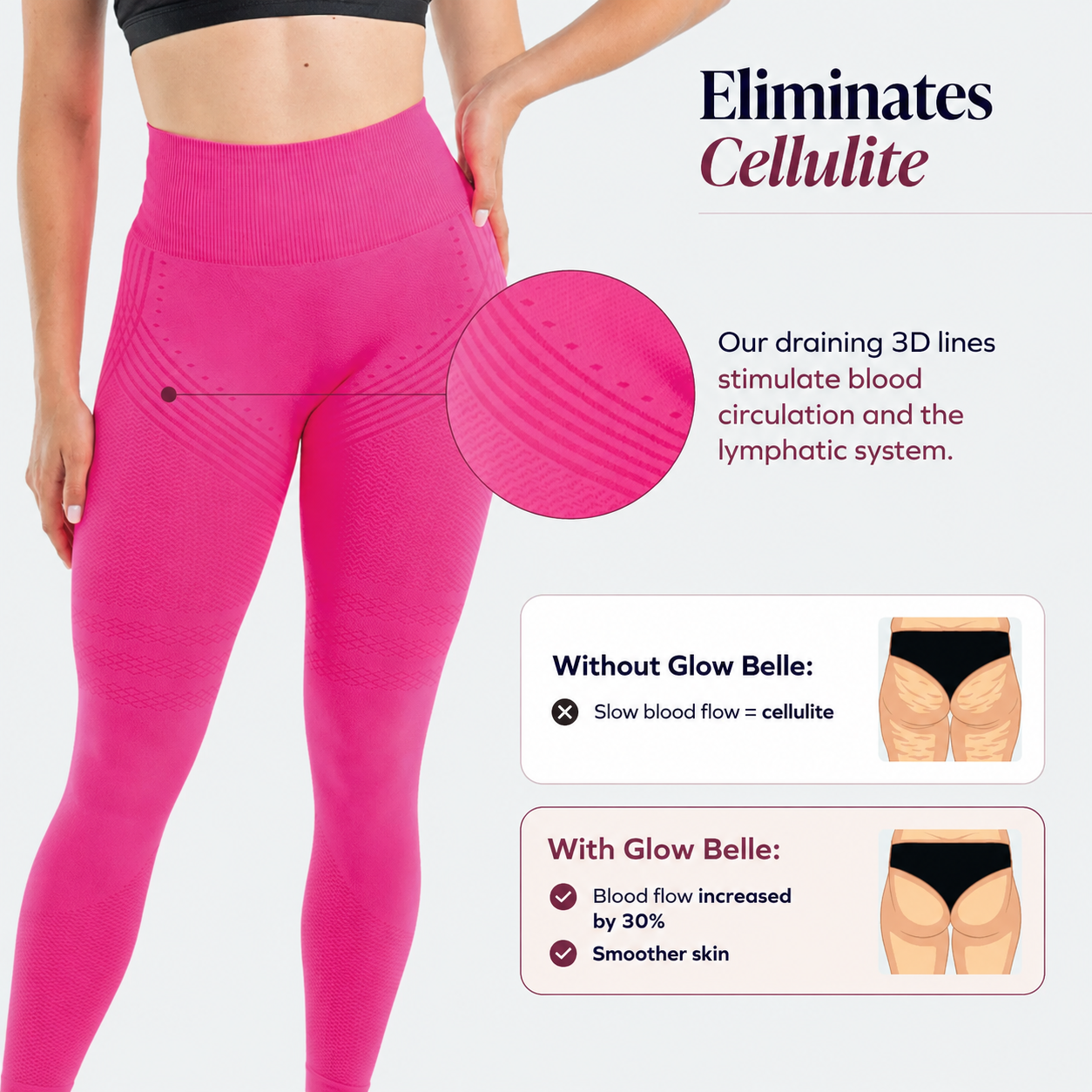 3D Leggings | Pink
