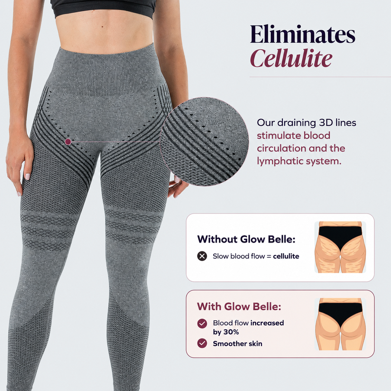 3D Leggings | Gray