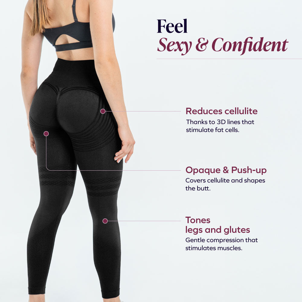 3D Anti-Cellulite Leggings | Black