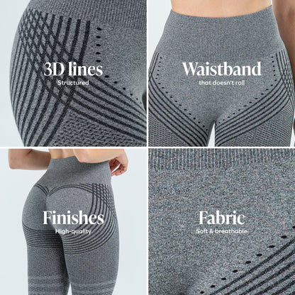 3D Leggings | Gray