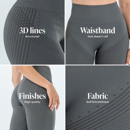 3D Leggings | Dark Gray