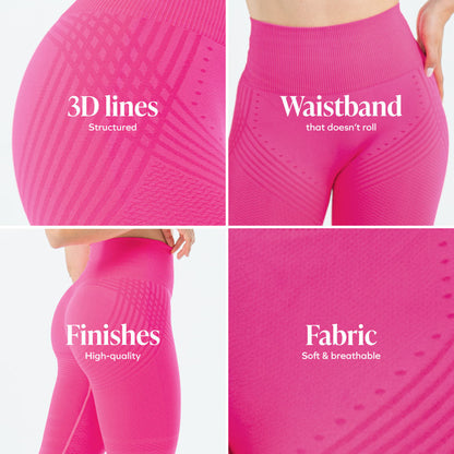 3D Leggings | Pink