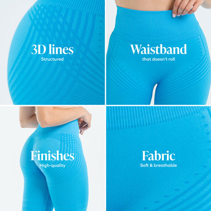 3D Leggings | Blue